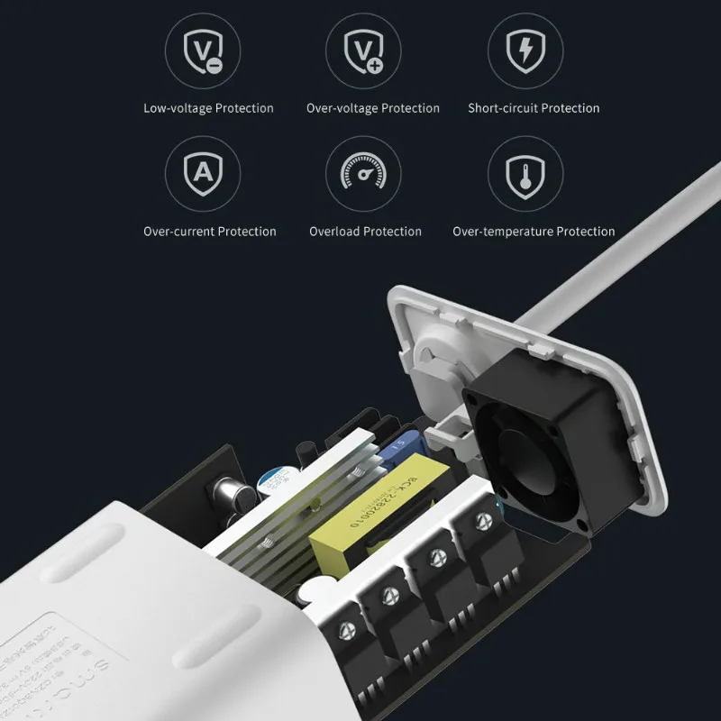 Оригинальный портативный автомобильный инвертор Xiaomi Mijia SMARTMI 100 Вт