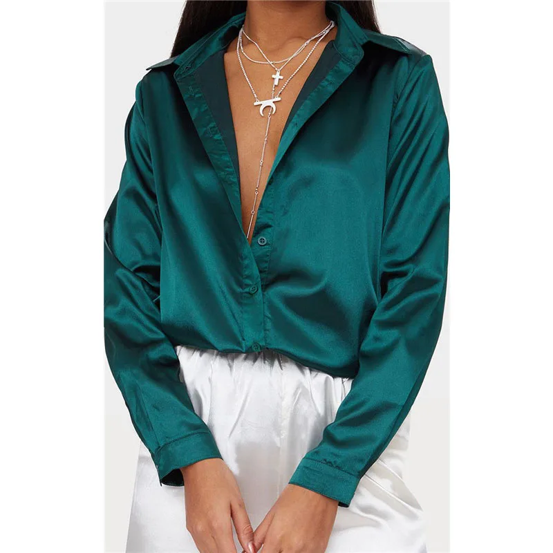 

Vintage Shirt Women Loose Slim Solid Tops Ladies Long Sleeve 2018 New Women Blouse Office Shirts