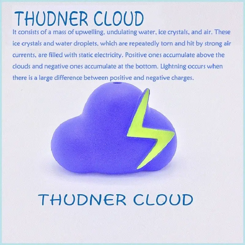 Детские игрушки для ванной комнаты, водный распылительный инструмент, облака, душ, плавающие игрушки - Цвет: Thudner cloud