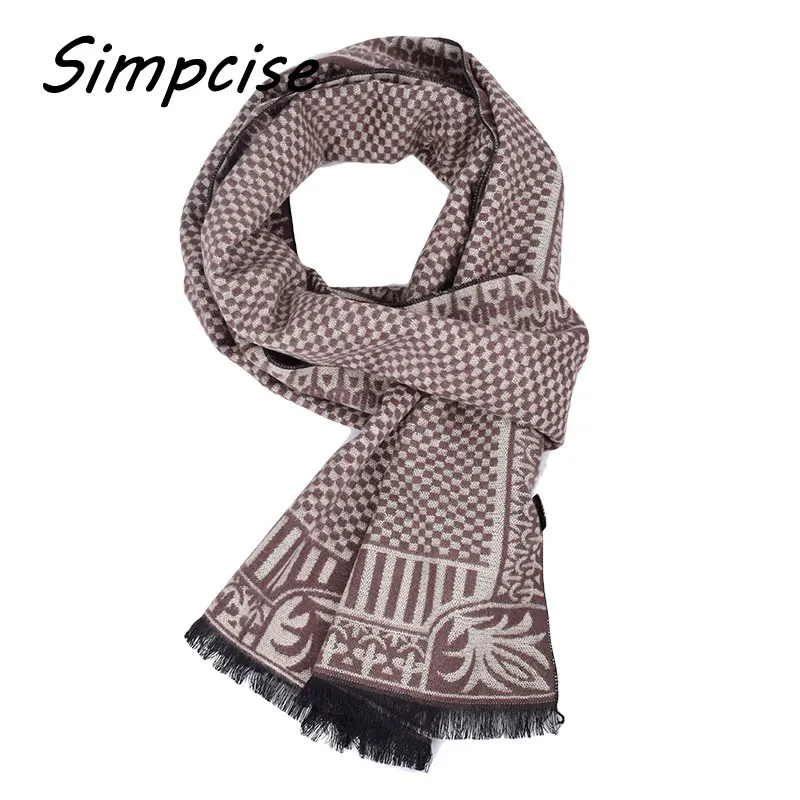 Adult Winter Scarf Scarves Men Cotton Blend Tartan Print Autumn New Fashion Men's Cachecol A3A18914