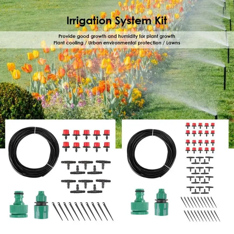 DIY система капельного орошения комплект садовый шланг микро капельные садовые наборы для полива для орошения плодовых деревьев кустарники теплицы