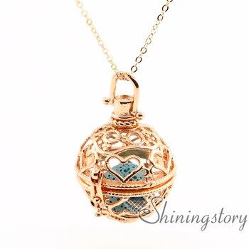

heart openwork essential oil diffuser necklace diffuser necklace wholesale diffuser jewelry aroma necklace metal volcanic stone