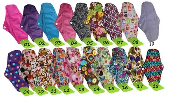 

Mama Cloth Menstrual Pads Regular Bamboo Charcoal Sanitary Pads 20 pieces/lot