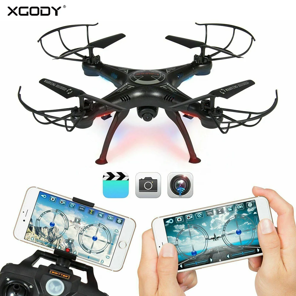 XGODY Wifi FPV RC Квадрокоптер Дрон с HD камерой 360 градусов флип профессиональный пульт
