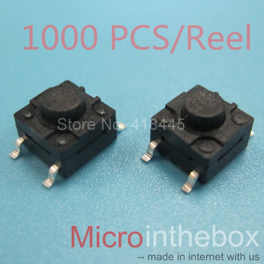 1000 шт./катушка тактовый переключатель 6 6x6x5 SMT SMD водонепроницаемый 4-контактный