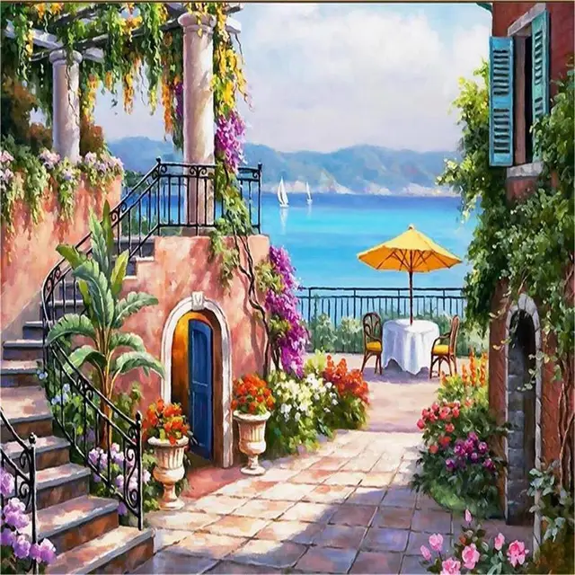 Custom Wallpaper Murals Mediterranean Landscapes 3D