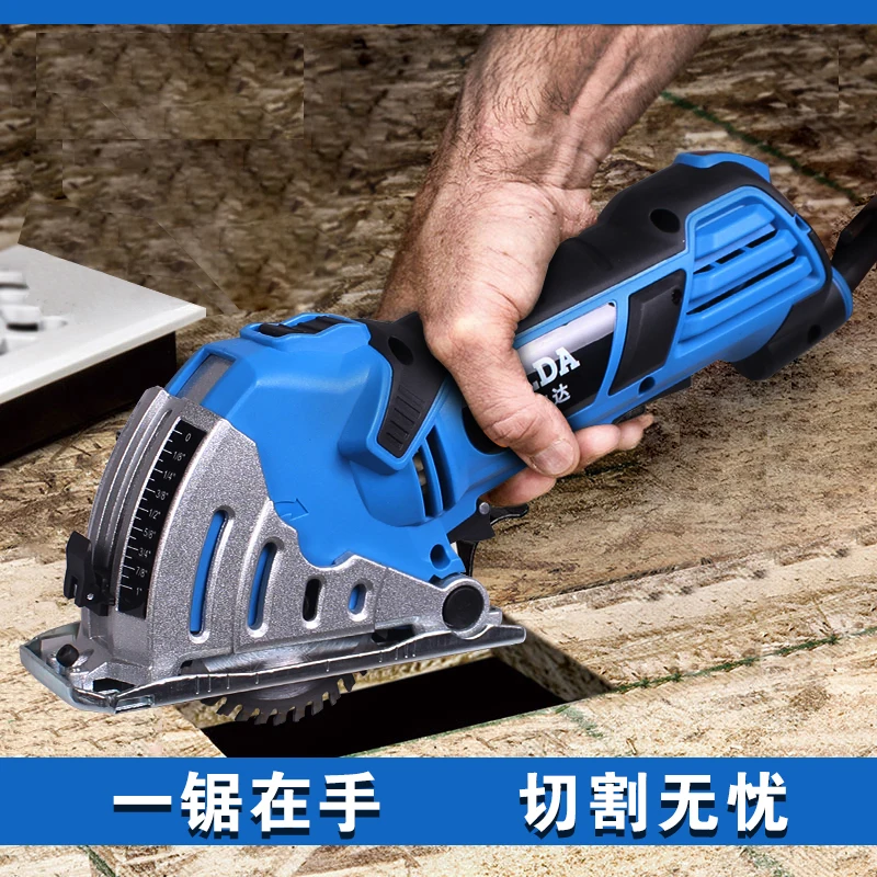 

Free shipping by DHL Electric mini circular saw mini power saw with House-hold Metal Pulley Rail circular saw Electric Saw