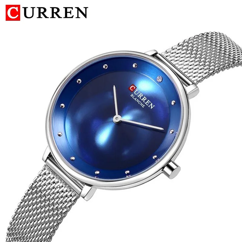 

CURREN 9029 Women Watches Top Brand Luxury Ladies Watch Blue Stainless Steel Band Classic Dress Bracelet Female Clock Lover Gift