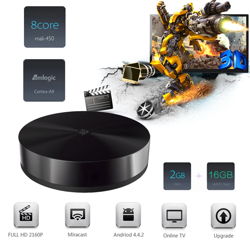 

S82 Android 4.4 TV Box Bluetooth 4.0 HDMI Quad Core 2GB 16GB Dual WIFI box Set Top Box