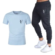 New Men's Sport Suits Running Jogger pants+T Shirts Men Sports Joggers Training Suit brand Gym Fitness Tracksuits Set streetwear