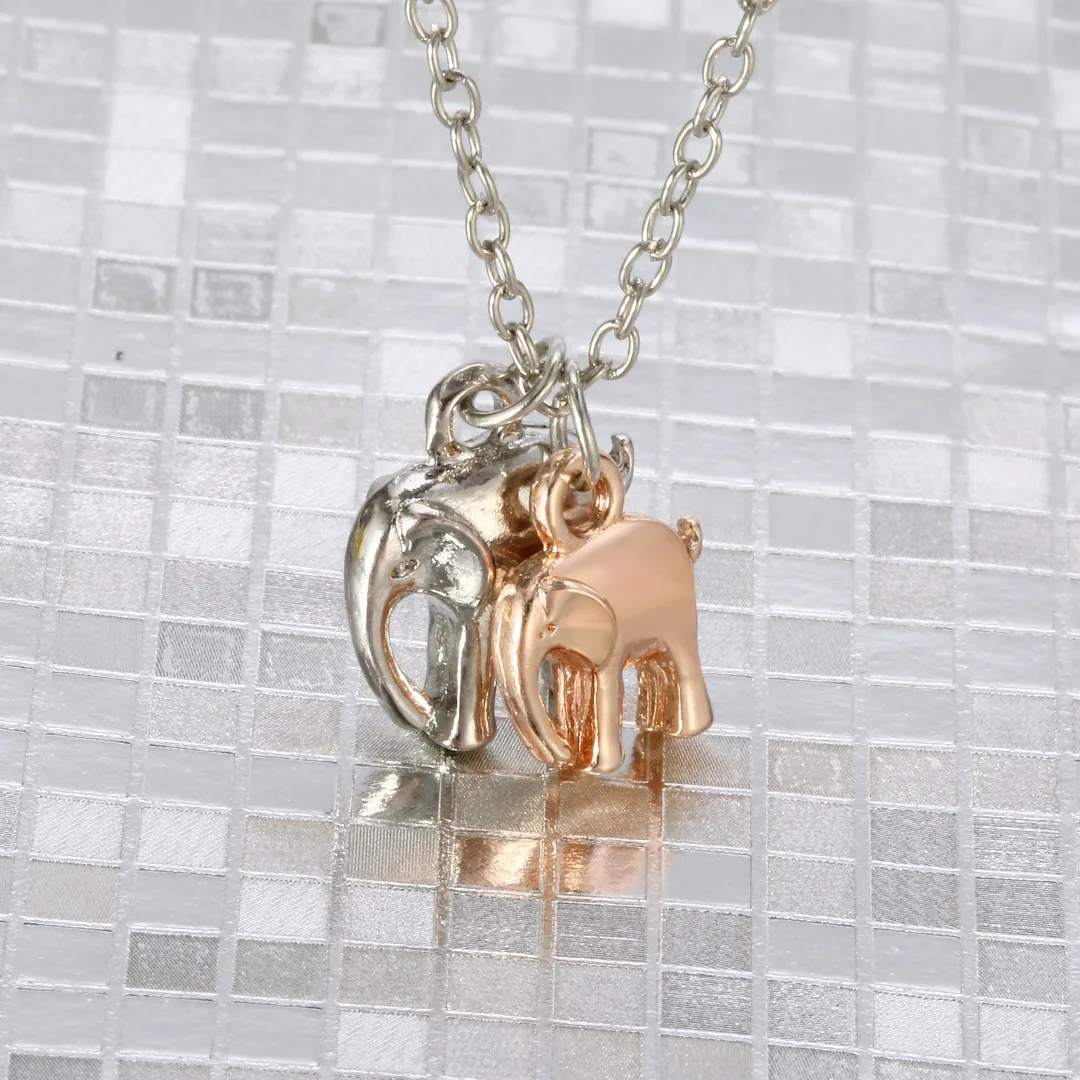 Cute Elephant Pendant & Necklaces Charming Chain Necklace Vintage Animal Choker Necklace Fashion Jewelry Gift Shellhard