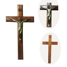 40*20 см Настенная подвесная деревянная Бронзовая Подвеска Крест Иисус Христос античное серебро Отделка Иисус на крест с надписью INRI домашняя Часовня Декор распятие