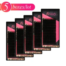 Klacuva, 5 коробок/партия, русские объемные ресницы для наращивания, Мега объемные ресницы, Индивидуальные Накладные ресницы, гибридные ресницы для салонного использования