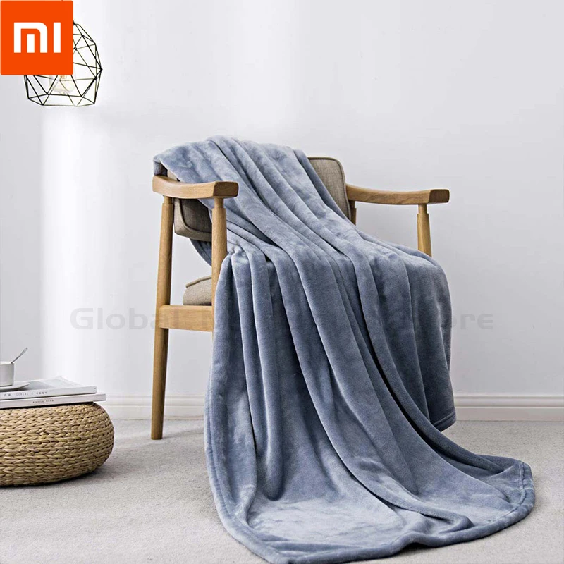 

New Xiaomi Mijia COMO LIVING Flannel Solid Warm Velvet Antibacterial Blanket Anti-static for Sheets and office home 3 Colors