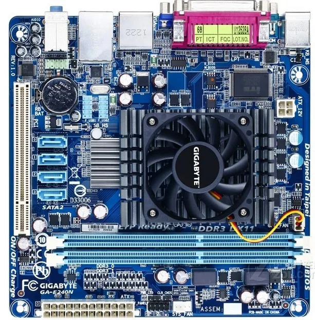 MINI-ITX 17*17 HTPC для Gigabyte GA-E240N E240N интегрированный двухъядерный процессор DDR3 SATA2 USB2.0
