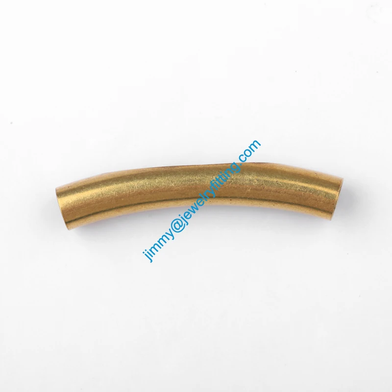 2013 New Jewelry findings Raw Brass opened Bent Tubing tube spacer tube