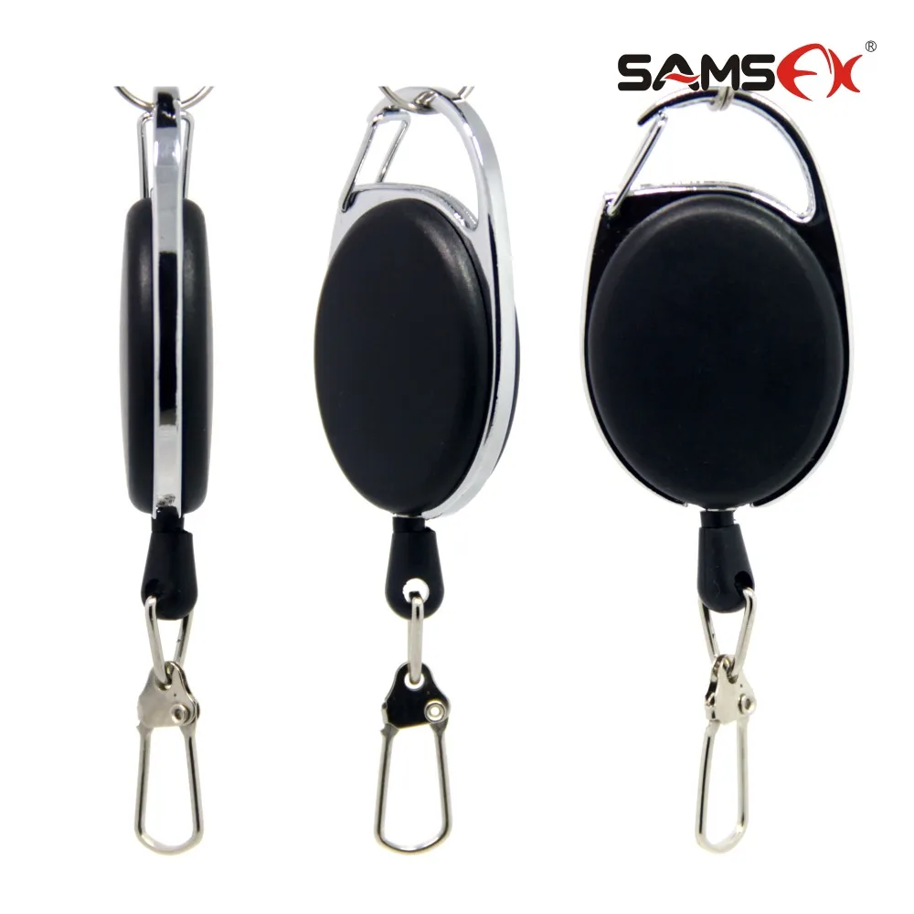 SAMSFX Fly Fishing Zinger Retractor Инструменты держатель экстрактор фиксатор Хранитель троса выдвижная катушка значок держатель шестерни аксессуары