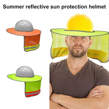

High Quality Sun Shield for Hard Hat High Visibility Reflective Full Brim Mesh Sun Shade Neck Protection