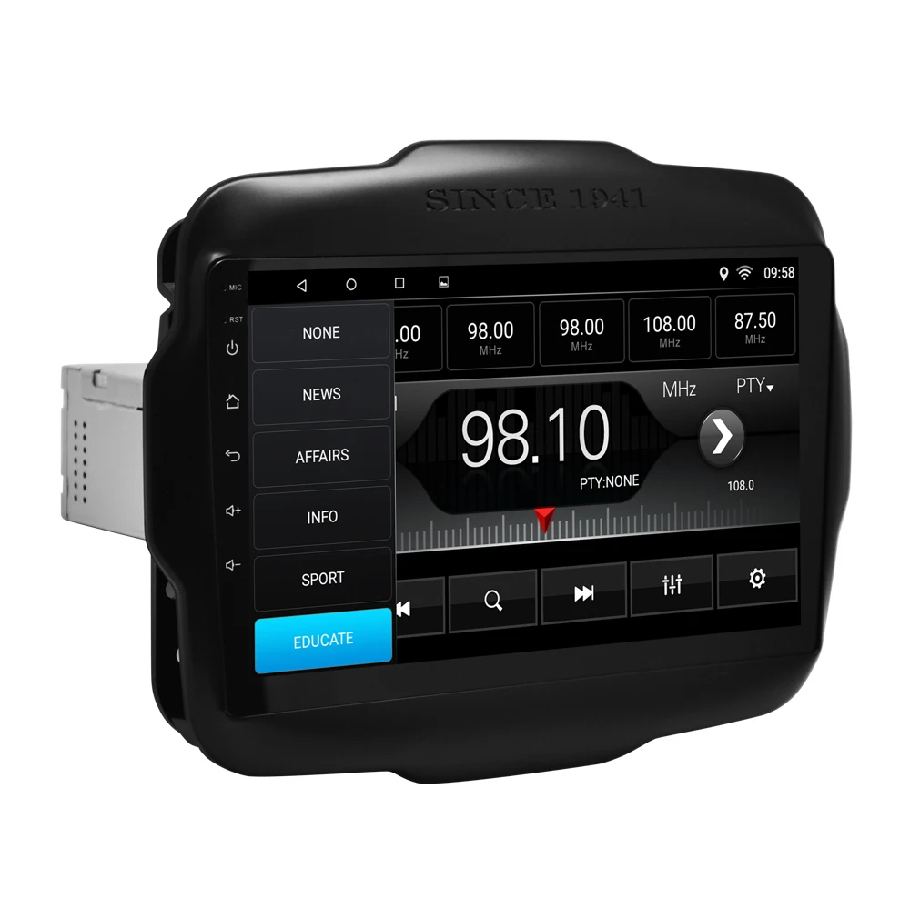 Clearance Car Multimedia player 1 Din Android 7.1 Car DVD For JEEP Renegade 2016-2018  9" 2G/16G touch screen Car Radio GPS 7