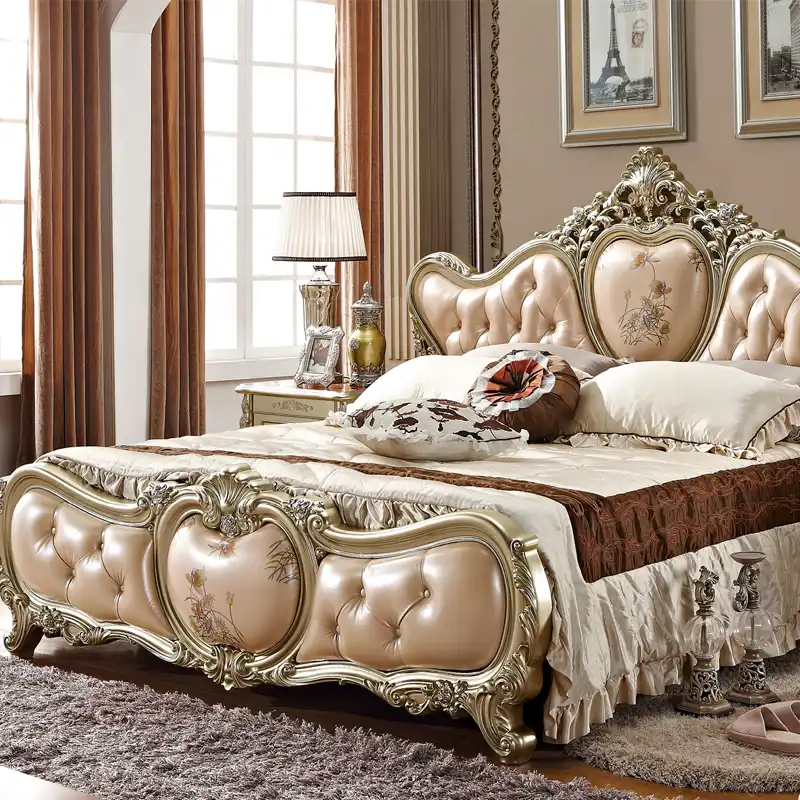 Juliette Shabby Chic Champagne Double Bed 5pc Bedroom