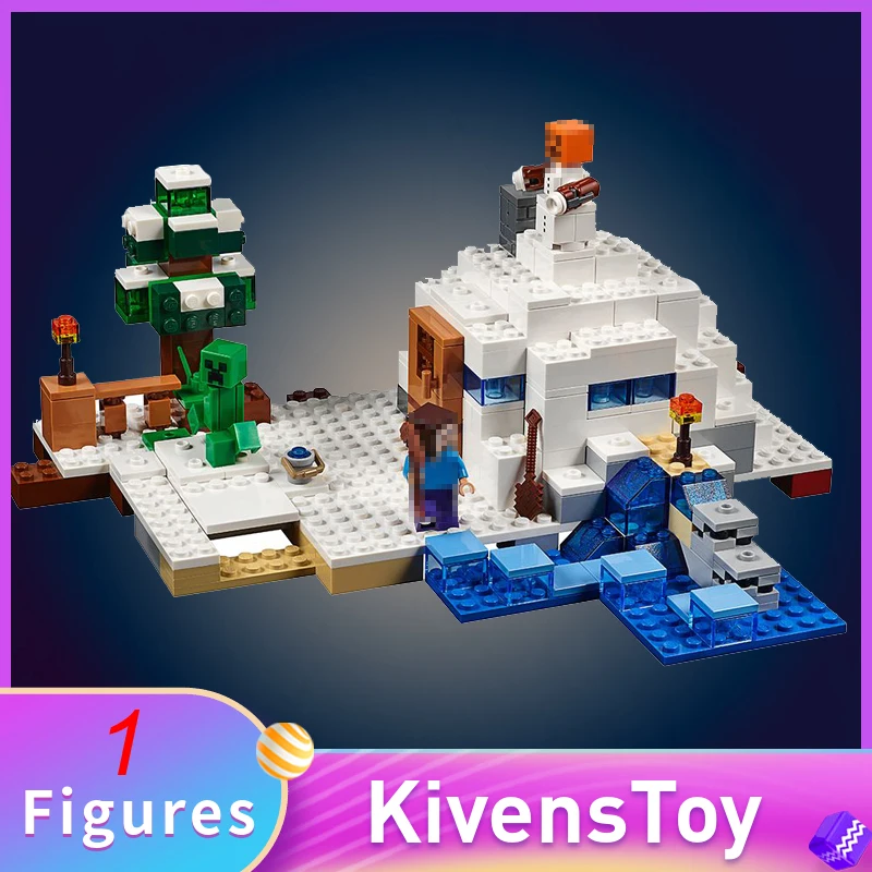 

IN STOCK The Snow Hideout Set 18018 BELA Building Blocks Bricks Compatible with Lego 21120 Minecrafted My World 300+pcs