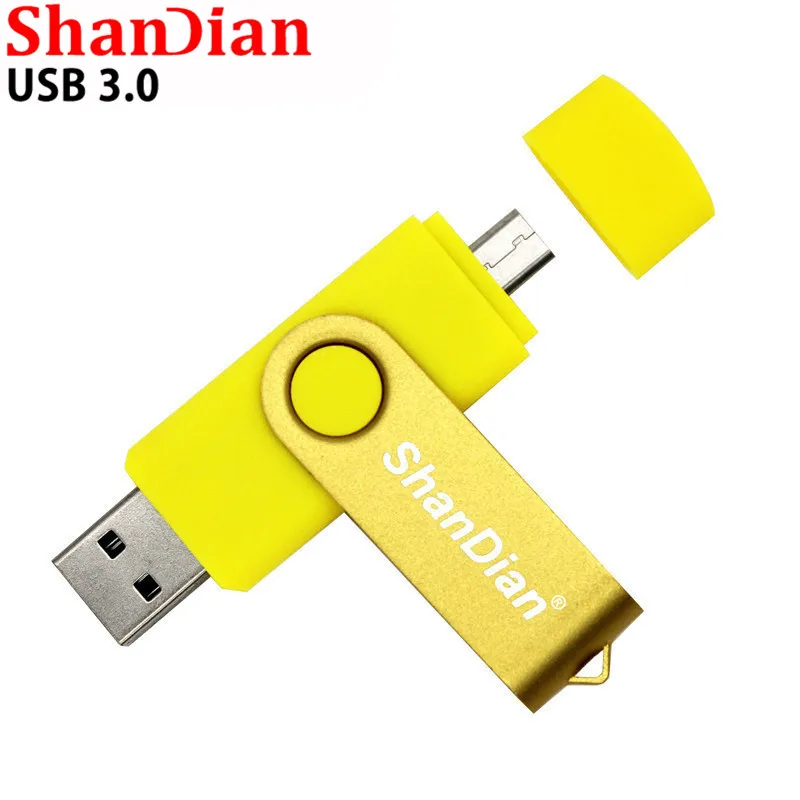 SHANDIAN USB 3,0 Смартфон USB флеш-накопитель OTG Флешка 8G/16G/32G/64GB флеш-накопитель U диск