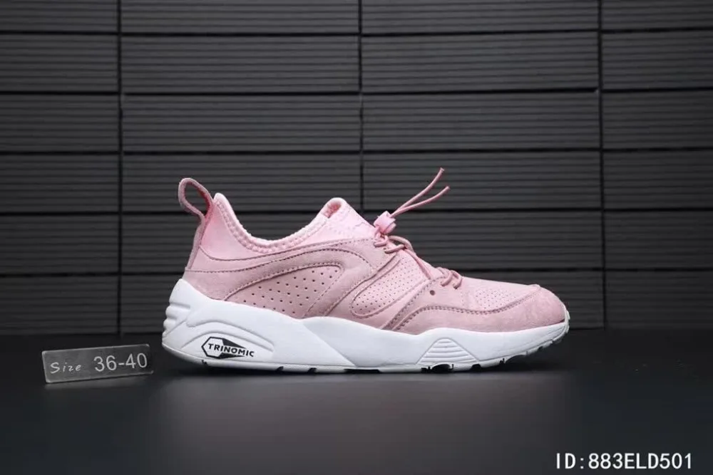 

2018 Original Puma Phenom Satin EP Women's Pink Sneakers Suede Satin Badminton Shoes size 36-40
