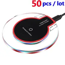 50 шт. Новое круглое Беспроводное зарядное устройство зарядного устройства для Samsung Galaxy S6 Edge S6 Edge+ Plus Lumia 920 htc 8X LG3