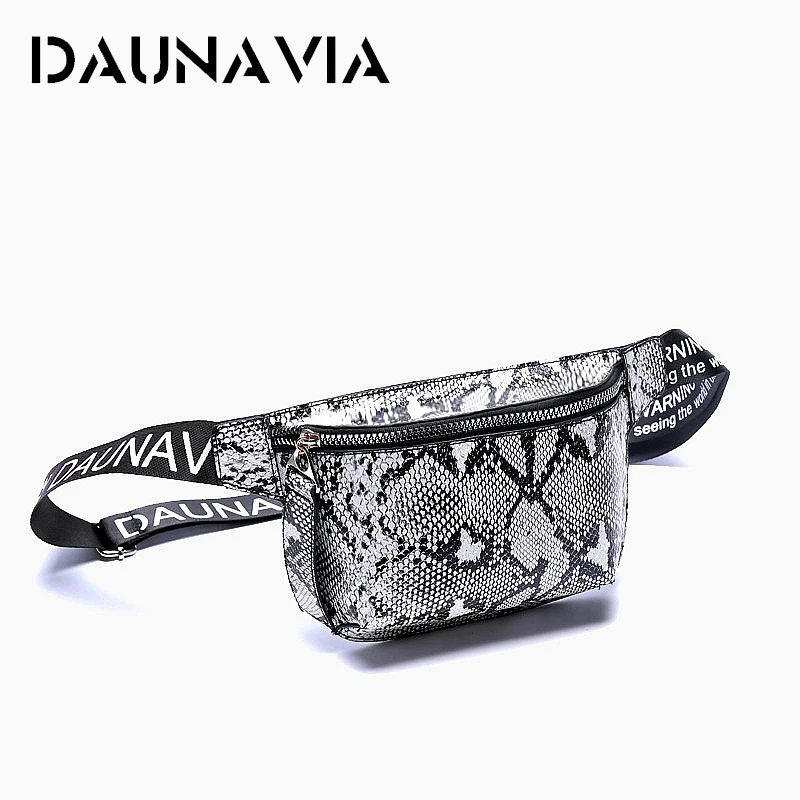 

DAUNAVIA Waist Packs Female Designer serpentine waist Bags fanny pack for women Luxury brand Belt Bag New Fashion High Quality