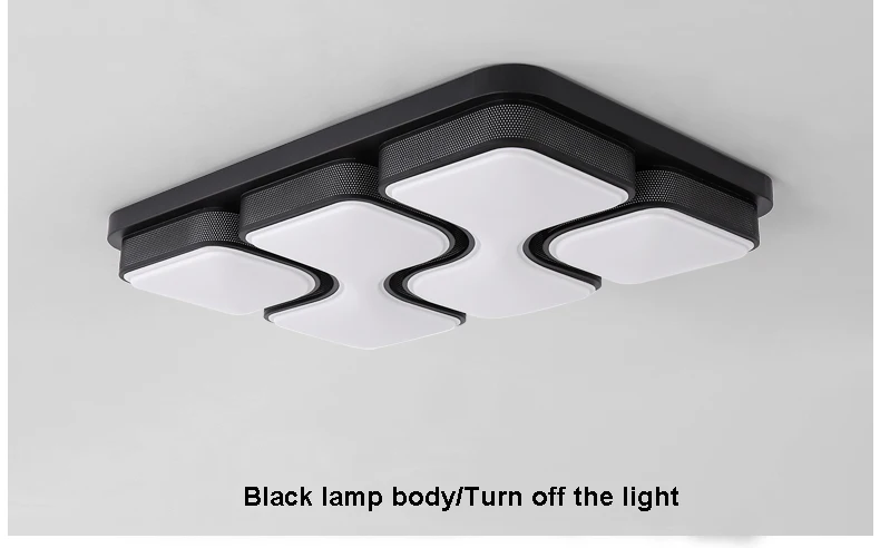 Черный/белый современный LED Потолочные светильники для Гостиная Спальня AC110V 220 В внутреннего освещения потолочного светильника Luminaria Teto