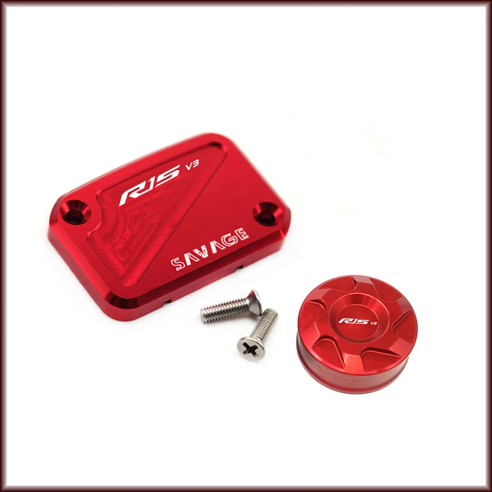 For YAMAHA R15 V3 2017 2018 R 15 Motorcycle Front Rear Brake Master Cylinder Reservoir Cover Cap