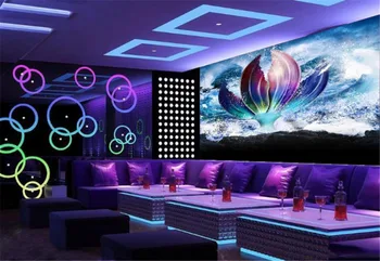 

Wholesale Decorative Bar KTV 3d Wallpaper Beautiful Mermaid Fishtail Map Custom You Like Beautiful Wallpaper