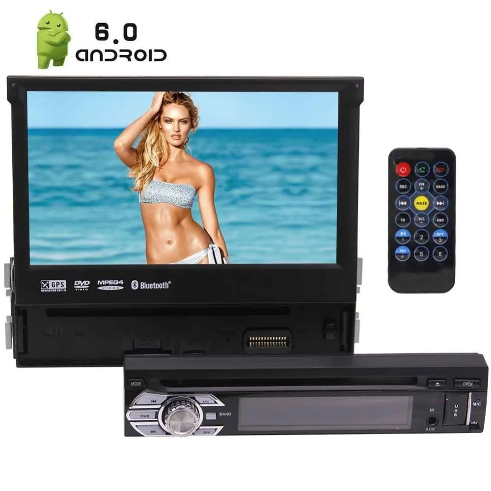 

Android 6.0 DVD Radio Audio Player GPS Navigation Touch Screen WIFI Bluetooth Detachable Panel Remote Control support SWC Phone
