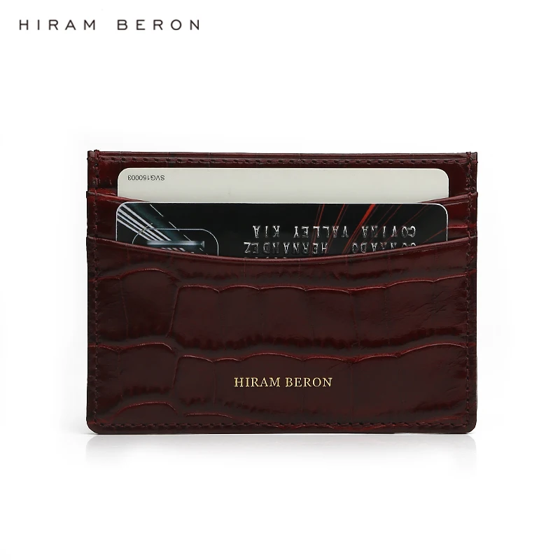 Hiram Beron индивидуальный держатель для карт чехол для телефона для iphone 11 Pro Max роскошный кожаный продукт крокодиловый узор подарочный набор Прямая поставка