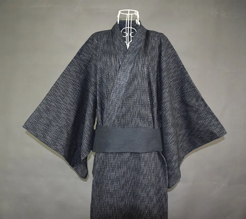 Традиционное японское мужское кимоно, мужской Халат Yukata, хлопок, мужской банный халат, кимоно, одежда для сна, пояс Obi, купить отдельно