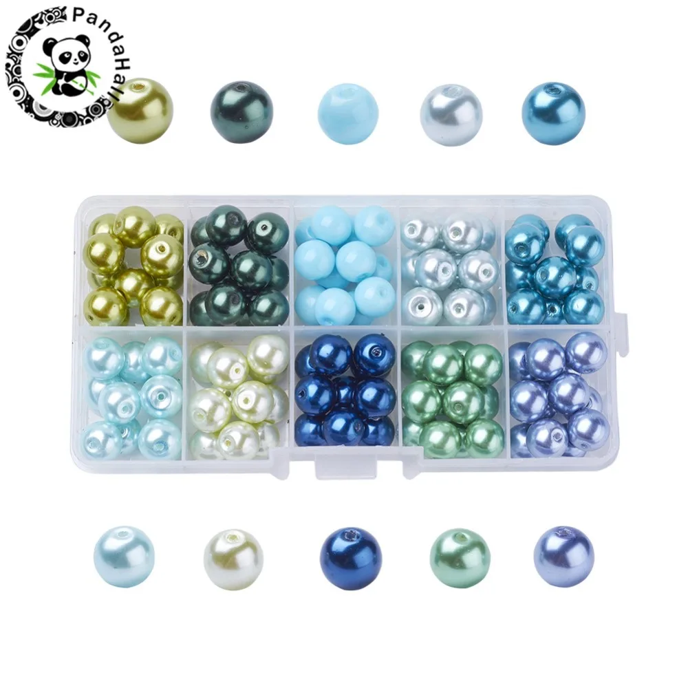 100pcs Mixed Czech Glass Pearl Round Loose Spacer Beads 4mm 6mm 8mm 10mm 12mm