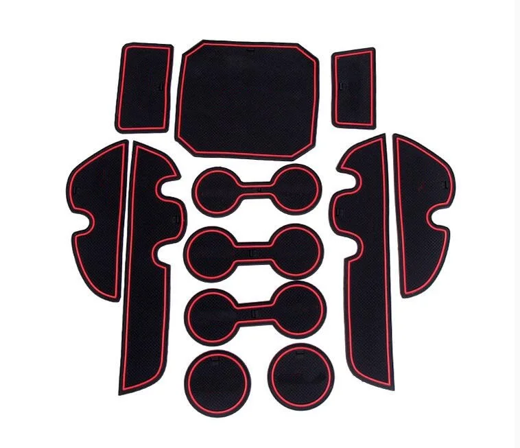 

For Toyota Highlander XU50 Anti-Slip Rubber Cup Cushion Door Groove Mat 16pc 2014 2015 2016 2017 Accessories Car Styling Sticker