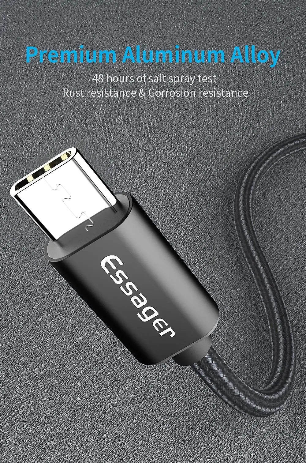 Usb-кабель Essager type-C, 3 А, быстрая зарядка, usb C, зарядное устройство для Xiaomi redmi note 7, 8 pro, Oneplus, 6 t, 6, быстрая зарядка, type-C, шнур USBC