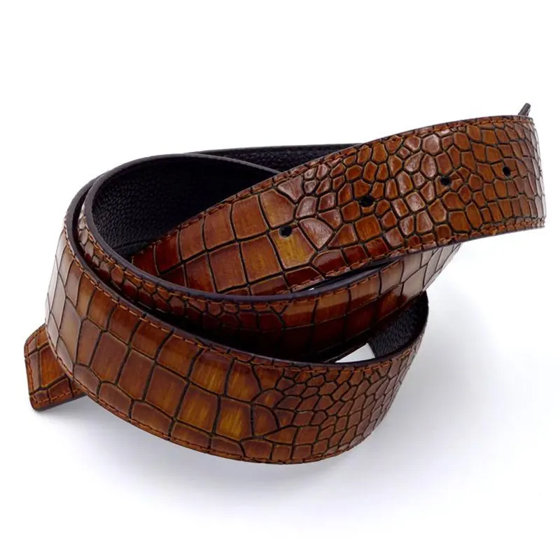 genuine leather belt without buckle