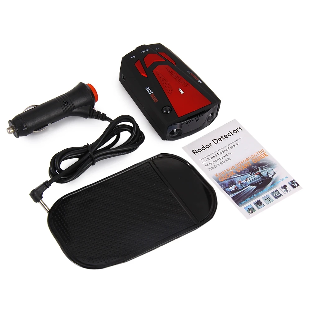 VicTsing Car Trucker Speed V7 Radar Detector Voice Alert Warning 16 Band Auto 360 Degrees LED Display English Russian Blue Red   (5)