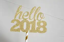 5cps новый год торт Топпер, привет 2018 торт Топпер, новая партия лет, новый год торт, 2018 торт Топпер, привет 2018