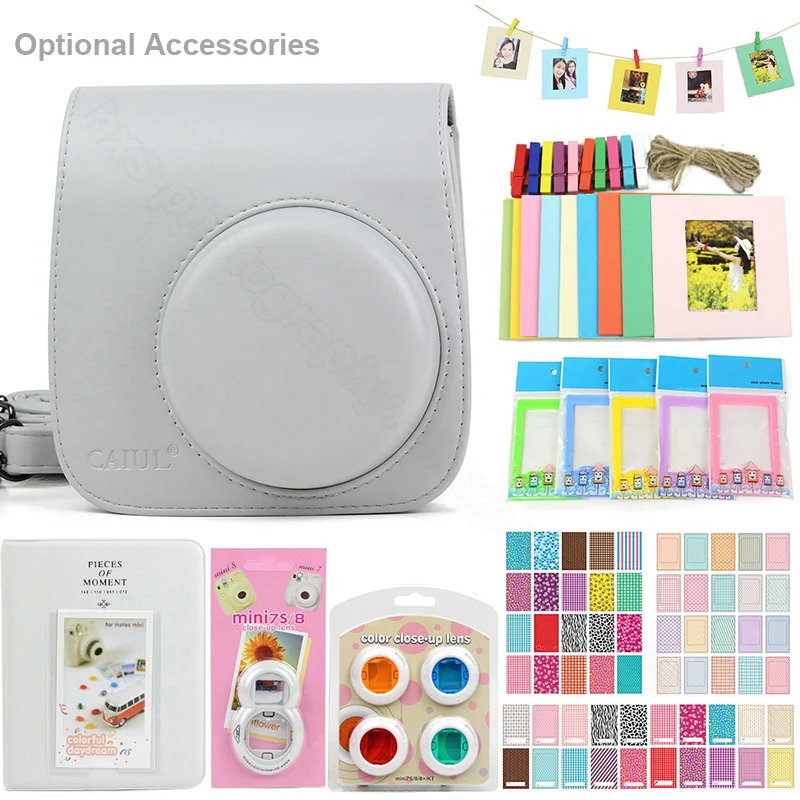 5 Color Camera Accssories Set for Fujifilm Instax Mini 9 Instant Film Camera, Including Carry Bag/Photo Album/Stickers/Lens etc.