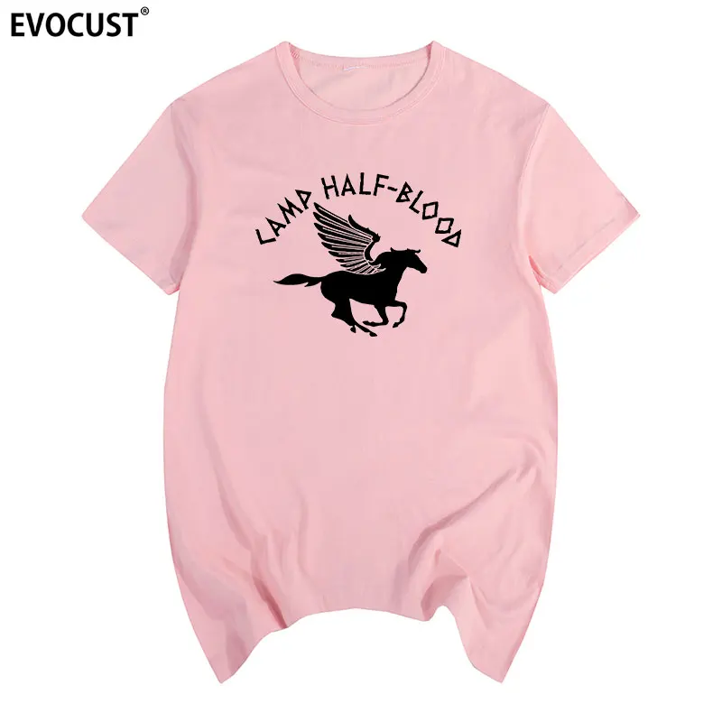 Camp half blood Percy Jackson, забавная летняя футболка с длинным островом, Хлопковая мужская футболка, новинка, wo, Мужская футболка, модная, Повседневная - Цвет: Pink