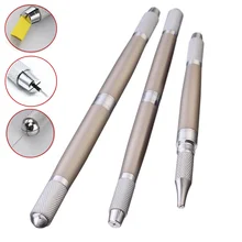 3 головки Применение Профессиональный tebori microblading ручка для постоянного Макияж машины руководство брови Ручка Make Up татуировки 3 в 1 применение