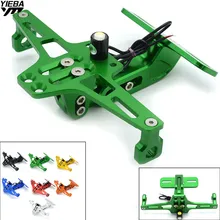 Держатель номерного знака мотоцикла с подсветкой для Kawasaki Z800 Z250 CBR1000XX 954RR NC700 VTX1300 ZX250R ninja 250 ex250