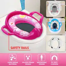 Niños pequeños niños asientos de seguridad portátiles entrenador de entrenamiento de inodoro suave orinal asientos con asas orinal cojín olla silla estera