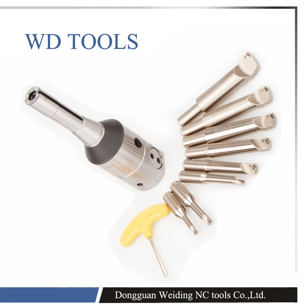 Small Diameter R8 tool holder with NBJ16 Boring system with work range (6-51mm) with 12pcs boring holder