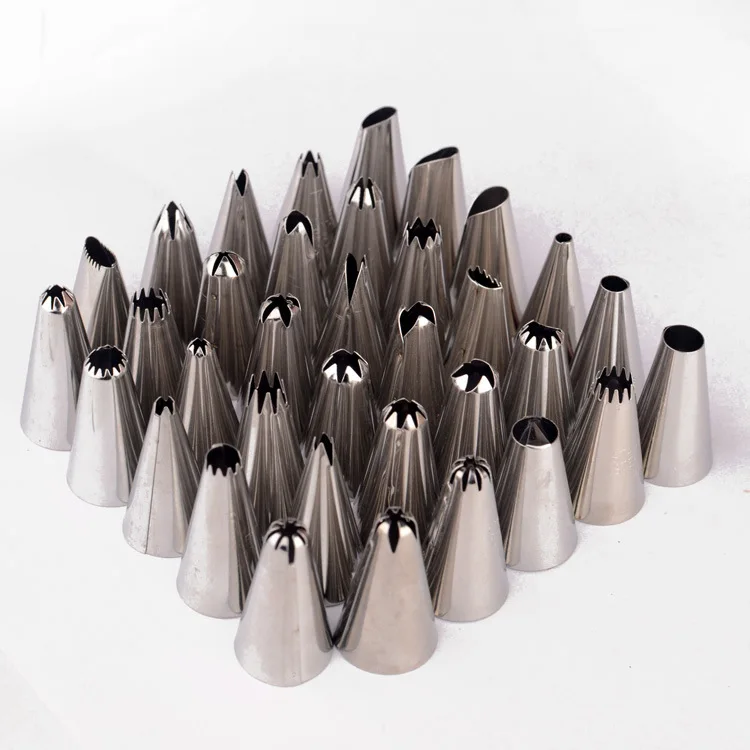 

24Pcs/set Large Stainless Steel Icing Piping Nozzles Pastry Tips Set For Cake Decorating Sugar Craft Tool Smile