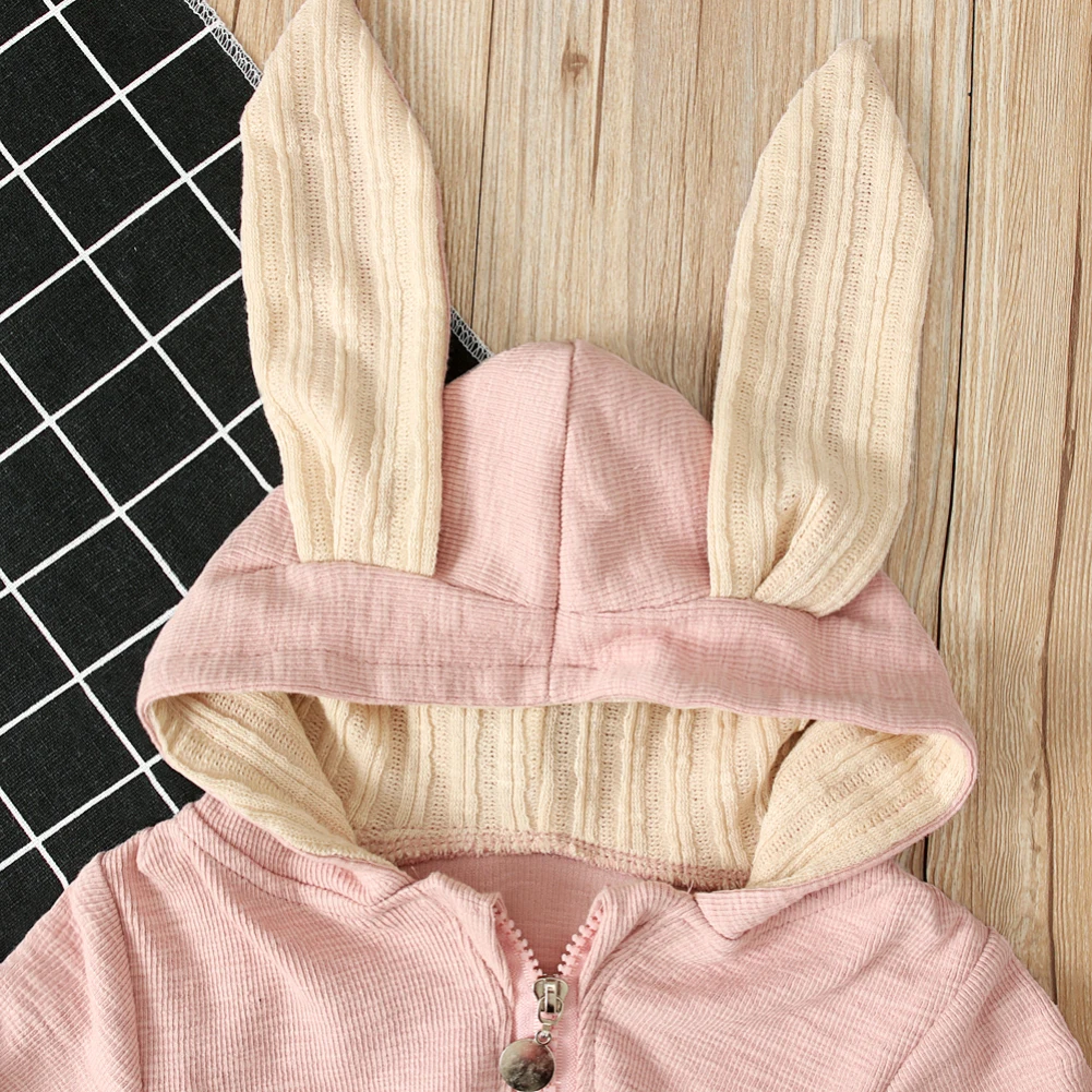 Комбинезон-Кролик для новорожденных мальчиков и девочек 0-24 месяцев, комбинезон с капюшоном и длинными ушками, костюм для игр с кроликом, осенне-зимняя одежда для маленьких мальчиков и девочек, костюмы