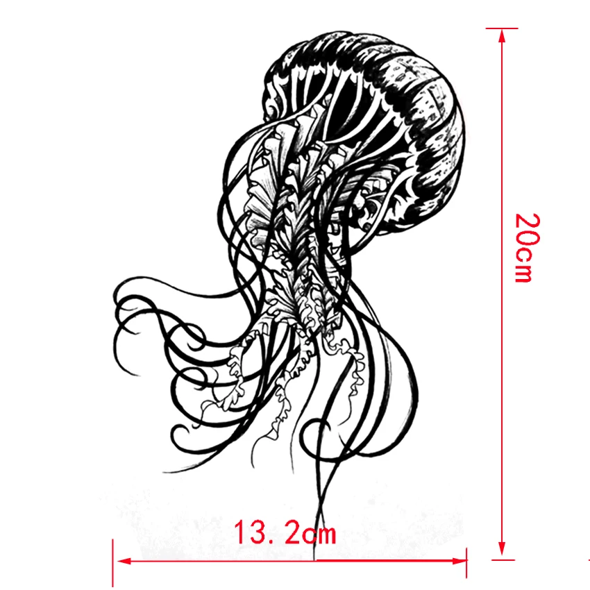 Медузы, Временные татуировки, боди-арт, флеш-тату, наклейки, желе-рыба, водонепроницаемые, высокое качество, татуировки, хна, поддельные тату, красота